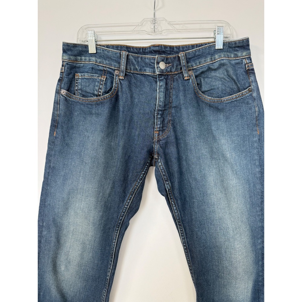 BONOBOS Mens Jeans 31x30 Slim Fit Blue Denim Organic Cotton Stretch Preppy City